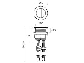 Technical Drawing - Kado Flush Button