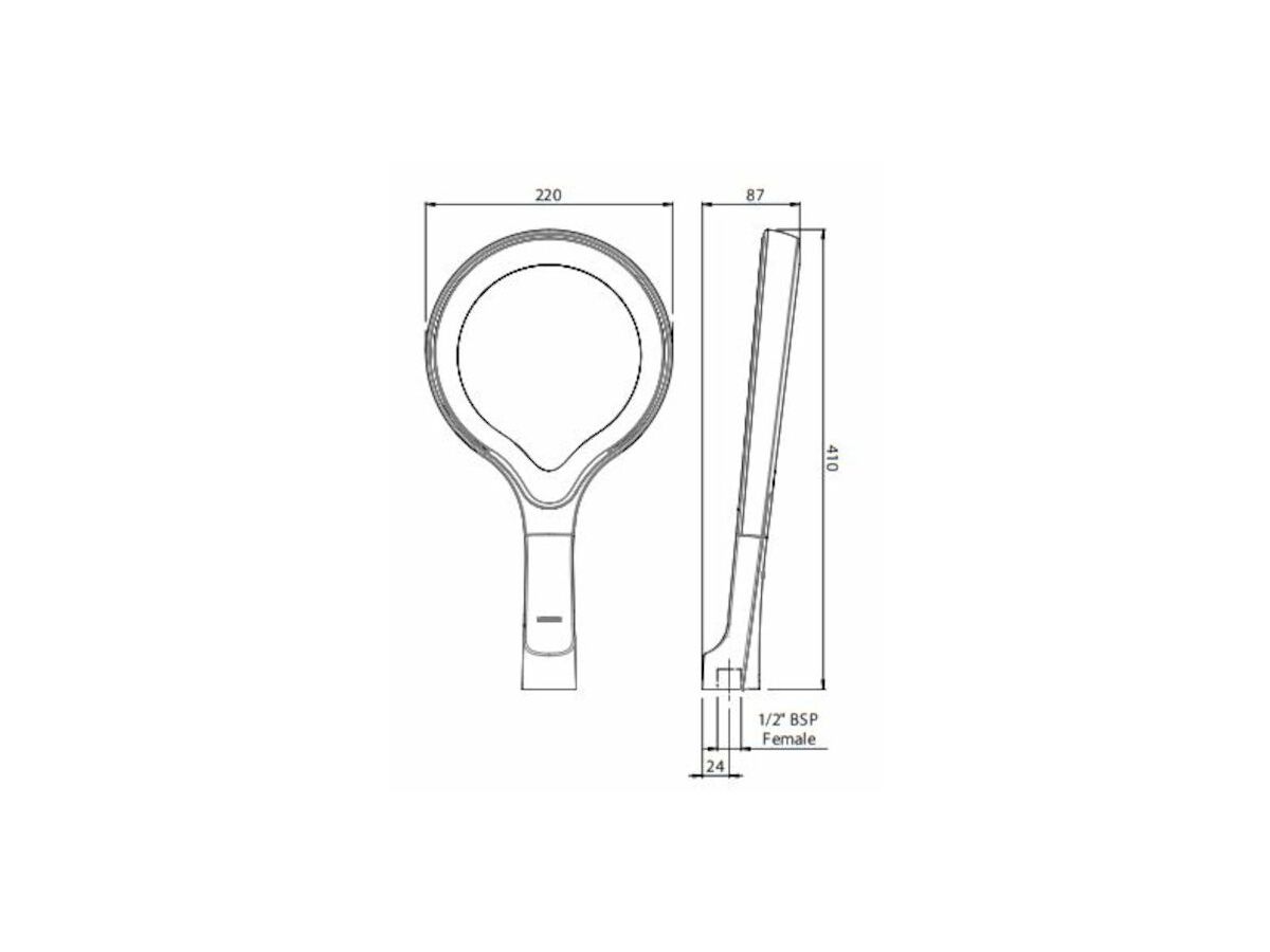 Methven Aio Aurajet Overhead Shower Chrome (3 Star)