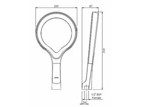Methven Aio Aurajet Overhead Shower Chrome (3 Star)