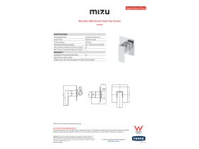 Specification Sheet - Mizu Bloc MK2 Shower Mixer Tap Chrome