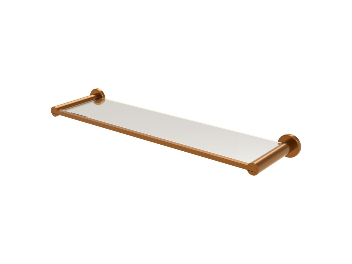 Supporting Image - Mizu Drift Glass Shelf Brushed Bronze