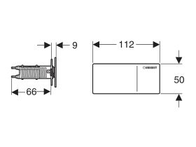 Geberit Omega Remote Square 70 Vanity