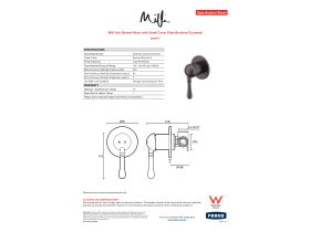 Specification Sheet - Milli Voir Shower Mixer with Small Cover Plate Brushed Gunmetal