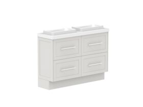 Supporting Image - Kado Lux Ensuite All Drawer Twin 1200mm Floor Mount Double Basin 50mm Top