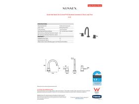 Specification Sheet - Scala Hob Basin Set Curved PVD Brushed Gunmetal (5 Star) Lead Free