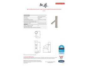 Specification Sheet - Milli Pure Basin Mixer Tap with Cirque Textured Handle PVD Brushed Nickel (6 Star)