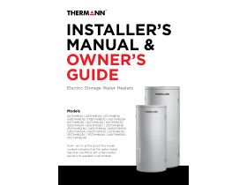 Installation Instructions - Thermann Large Electric Storage Water Heaters
