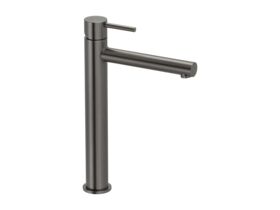 Mizu Drift Extended Basin Mixer Straight Spout Brushed Gunmetal (6 Star)