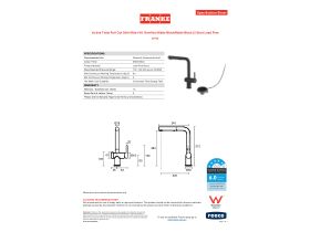 Specification Sheet - Active Twist Pull Out Sink Mixer Kit Overflow Matte Black/Matte Black (5 Star) Lead Free