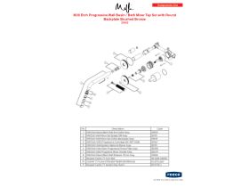 Component Listing - Milli Etch Progressive Wall Basin / Bath Mixer Tap Set with Round Backplate Brushed Bronze