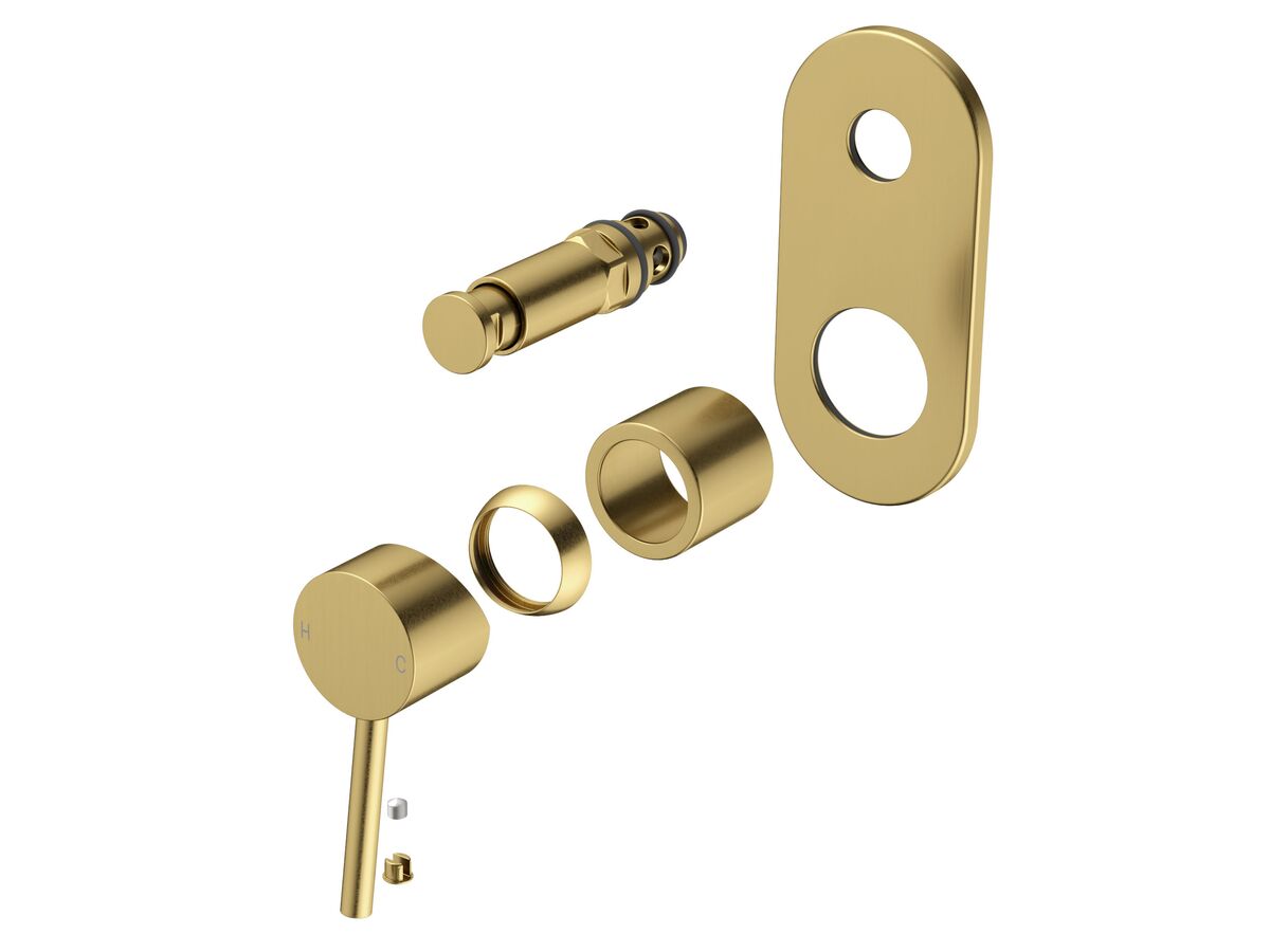 Mizu Drift MK2 Shower Mixer with Diverter Trimset Brushed Gold