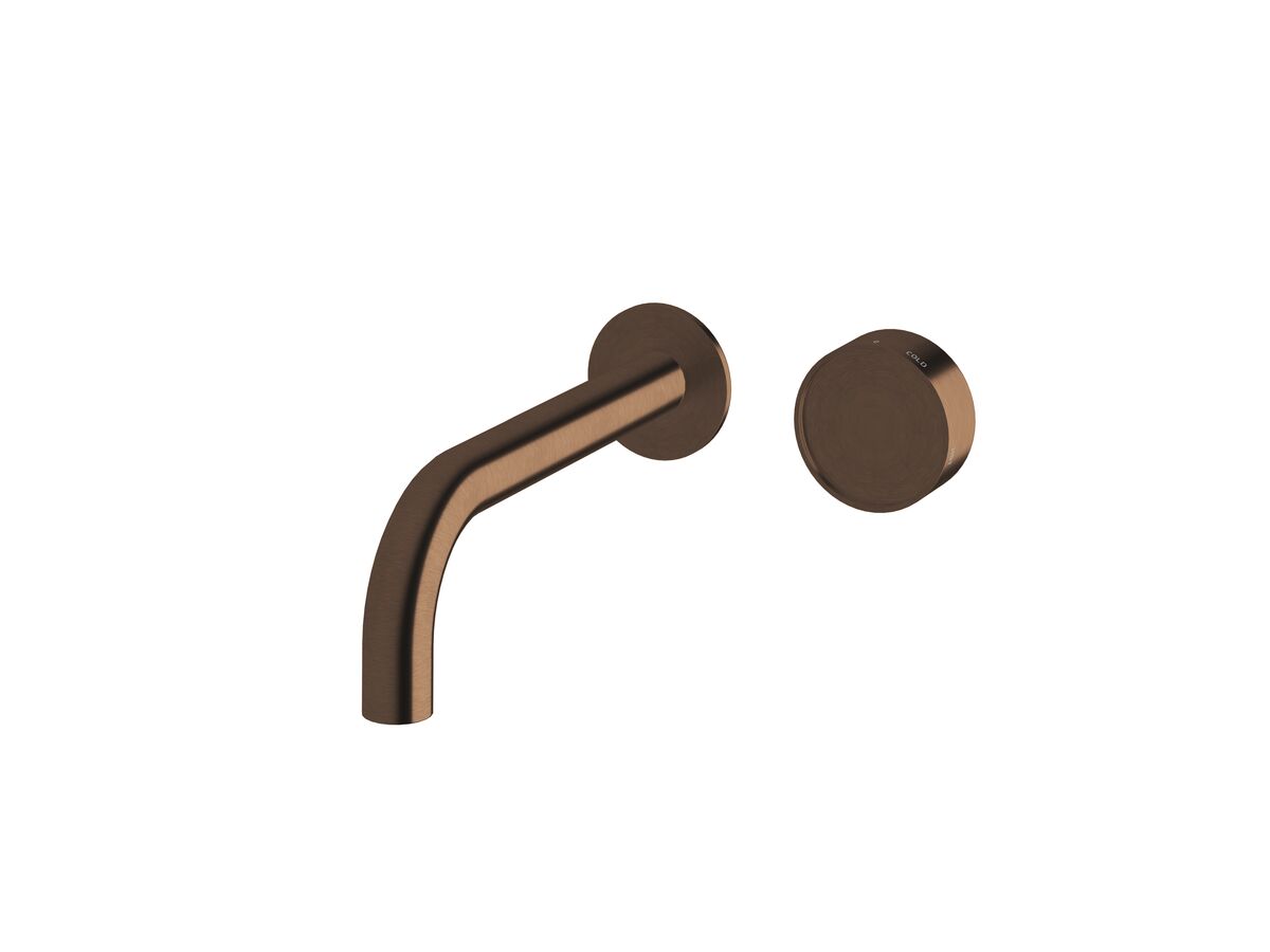 Hero - Sussex Pure Elemental Progressive Wall Basin Mixer System 200mm PVD Brushed Bronze (3 Star) Lead Free