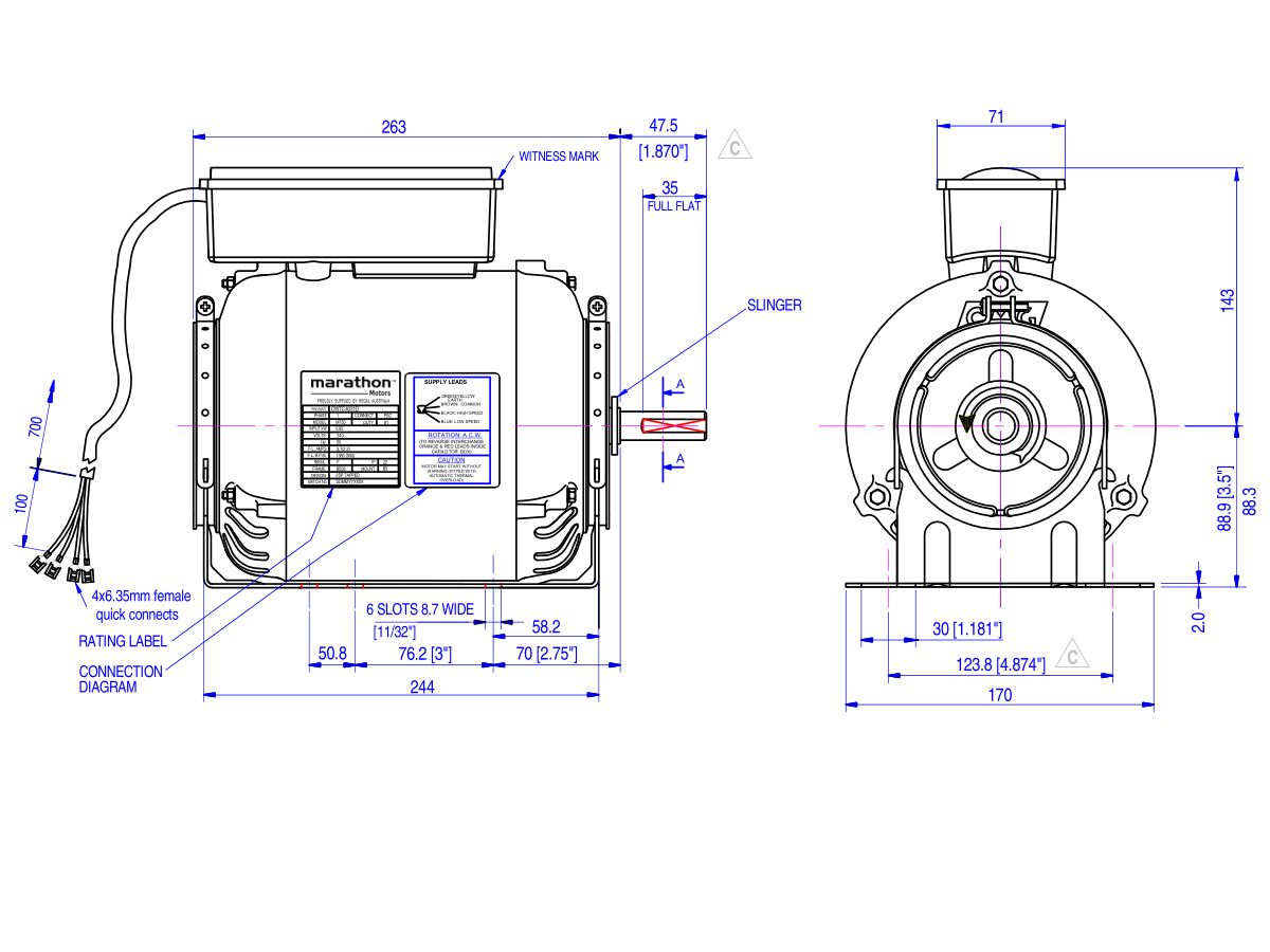 Fasco Evaporator Cooler Motor CWC4031D