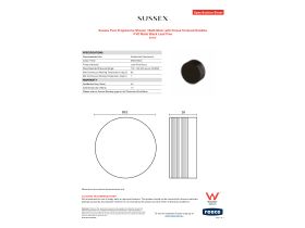 Specification Sheet - Sussex Pure Progressive Shower / Bath Mixer with Cirque Textured Handles PVD Matte Black Lead Free