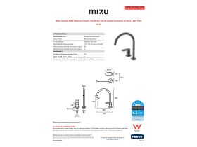 Specification Sheet - Mizu Soothe MK2 Medium Height Hob Mixer Set Brushed Gunmetal (6 Star) Lead Free