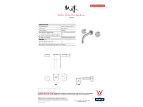 Specification Sheet - Milli Pure Bath Set 160mm Satin Chrome