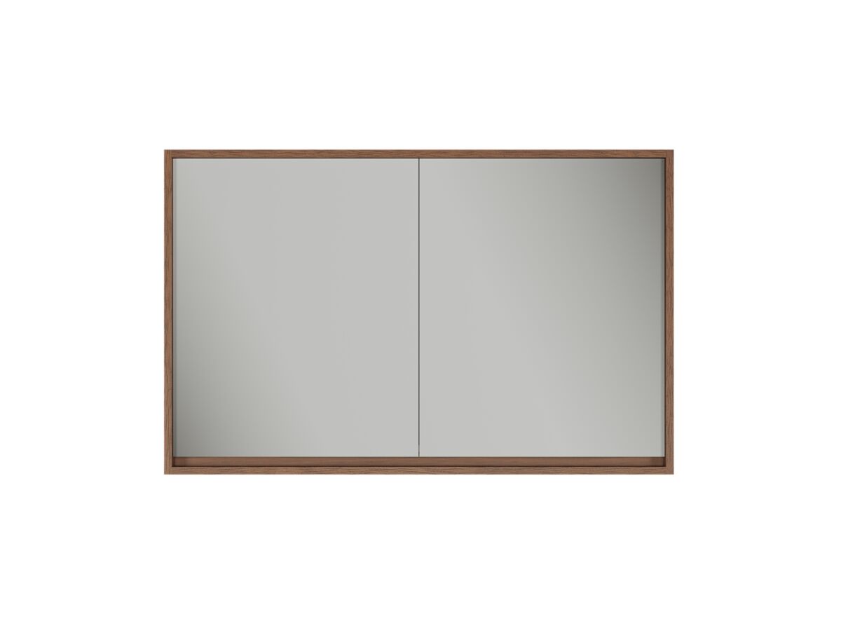 Supporting Image - Kado Aspect 1200mm Mirror Cabinet Two Doors - Florentine Walnut