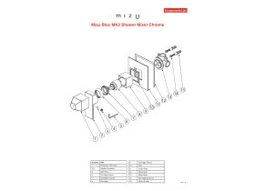 Component Listing - Mizu Bloc MK2 Shower Mixer Tap Chrome