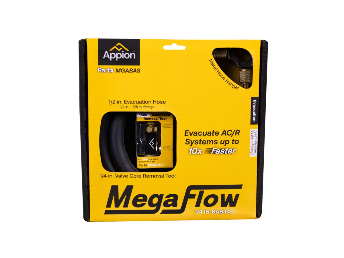 Hero - Appion Megaflow Basics 1/2" Hose Evacuation Kit MGABAS with 1/2" Tool