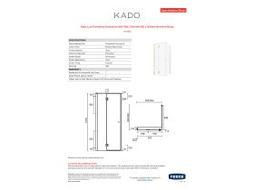 Specification Sheet - Kado Lux Frameless Enclosure with Wall Channel 900 x 900mm Brushed Brass
