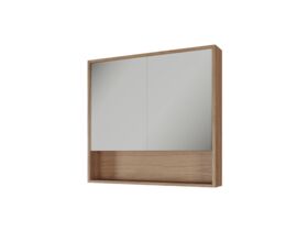 Supporting Image - Kado Aspect 900mm Mirror Cabinet Two Doors with Shelf - Boston Oak Side
