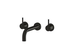 Sussex Scala 25 Wall Basin Set Curved 200mm LUX PVD Matte Opium Black (3 Star)