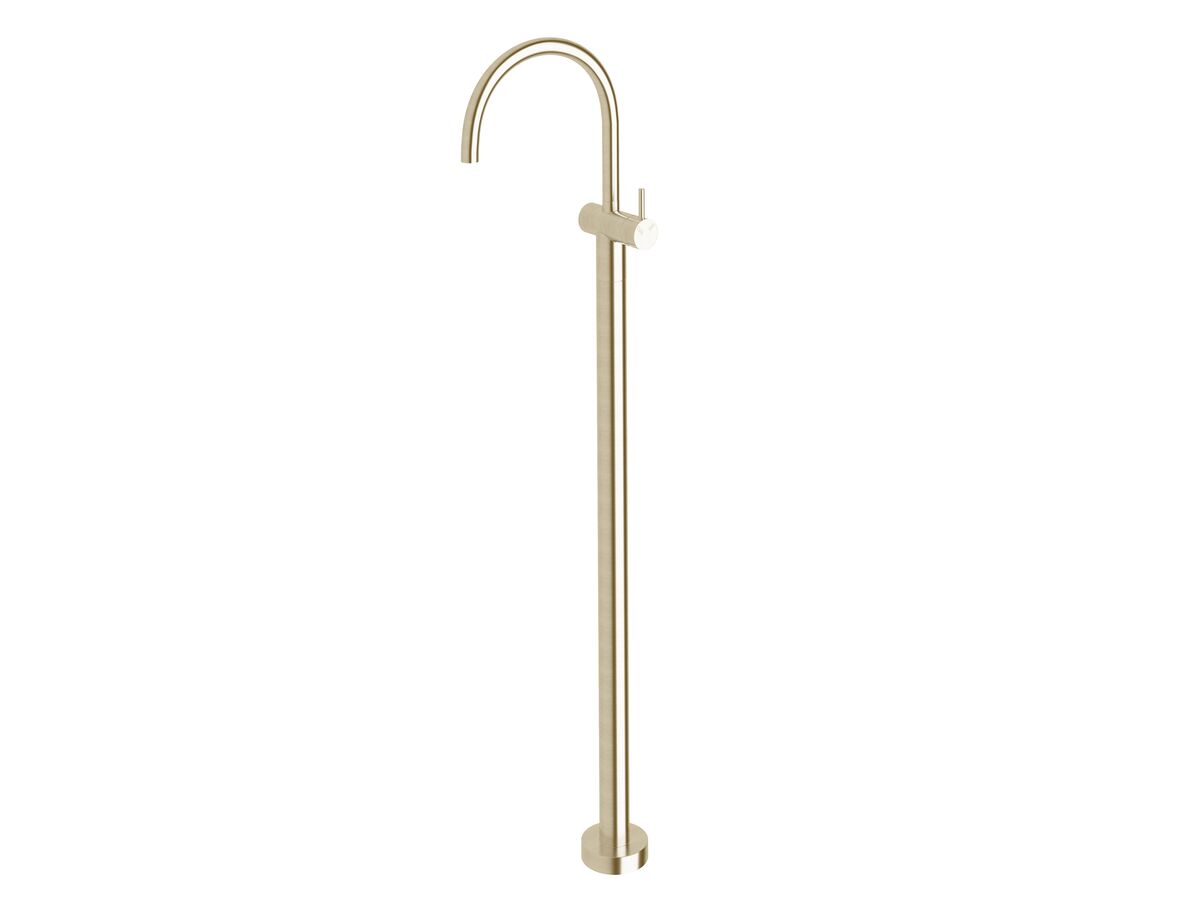 Sussex Scala Floor Mounted Basin Mixer Curved Outlet Trimset LUX PVD Brushed Platinum Gold (5 Star)