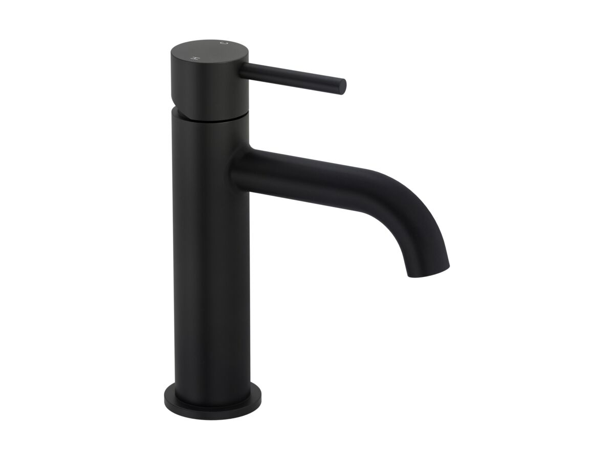 Hero - Mizu Drift Basin Mixer Curve Spout Matte Black (6 Star)