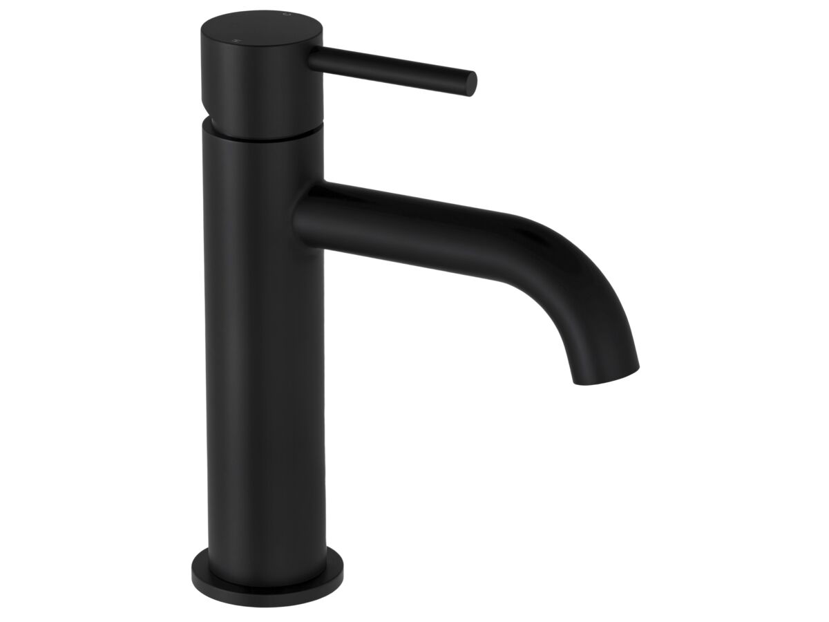 Mizu Drift Basin Mixer Curve Spout Matte Black (6 Star)