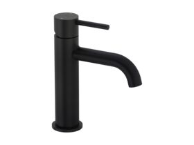 Hero - Mizu Drift Basin Mixer Curve Spout Matte Black (6 Star)