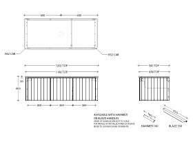 Kado Neue All-Door 1200 Centre Bowl Wall Hung