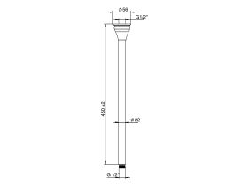 Milli Monument Edit Ceiling Shower Arm 450mm
