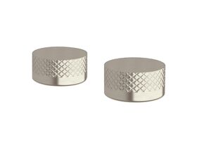 Sussex Pure Basin Top Assembly Taps with Diamond Textured Handles PVD Brushed Nickel
