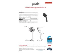 Specification Sheet - Posh Solus MK3 Handpiece Only 3 Function Matte Black (4 Star)