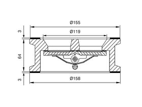 DIMAX Cast Iron Body Wafer Double Door Check Valve 100mm Full Stainless Steel 316 Trim Disc & Fasteners EPDM Gasket PN16 FBE Coated to AS/NZS 4158