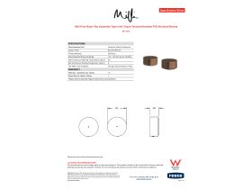 Specification Sheet - Milli Pure Basin Top Assembly Taps with Cirque Textured Handles PVD Brushed Bronze