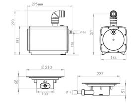 Sanifloor Pump 3 - Shower Waste for Level Access Tray