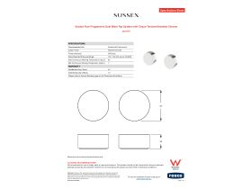 Specification Sheet - Sussex Pure Progressive Dual Mixer Tap System with Cirque Textured Handles Chrome