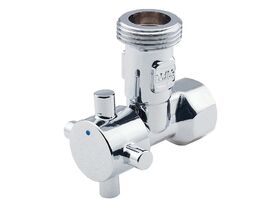 Arco Right Angle Washing Machine Stop Cross Handle Cold Chrome