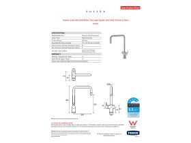 Specification Sheet - Sussex Scala Mini Sink Mixer Tap Large Square Left Hand Chrome (5 Star)