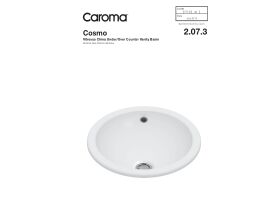 Technical Guide - Caroma Cosmo Undercounter / Overcounter Basin with Overflow No Taphole White
