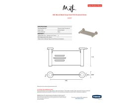 Specification Sheet - Milli Mood Metal Soap Dish PVD Brushed Nickel