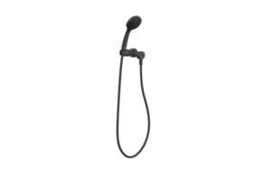 Supporting Image - Posh Solus MK3 Grab Single Rail Shower Conversion Kit 1 Function with Wall Water Inlet Matte Black (4 Star)