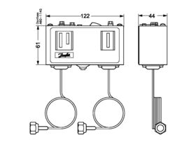 Danfoss KP15 Dual Pressure Control with Capillary