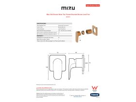 Specification Sheet - Mizu Silk Shower Mixer Tap Trimset Brushed Bronze Lead Free