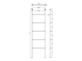 Kado Arc Towel Ladder American Solid Oak