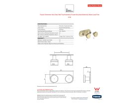 Specification Sheet - Faucet Strommen Vara Disc Wall Top Assembly Trimset Brushed Admiralty Brass Lead Free