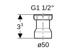 Geberit Cap & Lining 50mm x 40mm (Short)