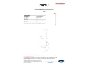 Specification Sheet - Mizu S-Trap Bottle Conversion Kit Chrome