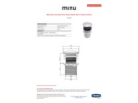 Specification Sheet - Mizu Dome Continual Flow Plug & Waste 32mm x 40mm Chrome